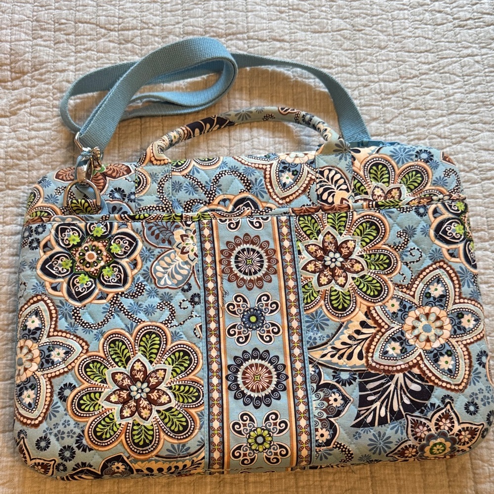 Vera Bradley Blue Floral Laptop Bag
